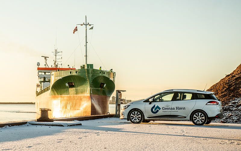 car on quay